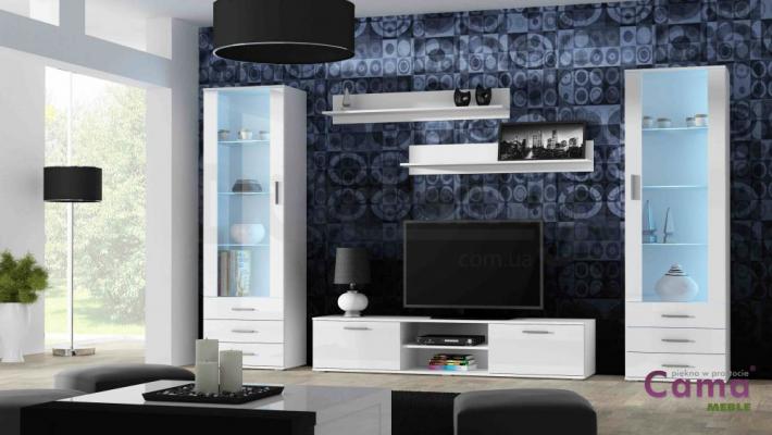 Стінка CAMA SOHO 4 білий/білий глянець, фото 1