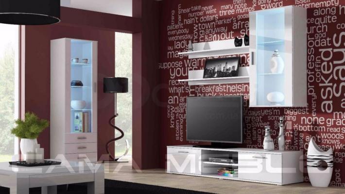 Стінка CAMA SOHO 6 білий/білий глянець, фото 1