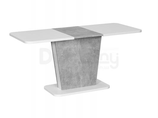 Стол Signal Calipso TABLE WHITE MAT / GREY (БЕТОННЫЙ ЭФФЕКТ) 110 (145) X68.6, фото 1