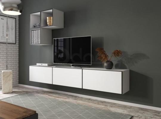 Стінка CAMA ROCO 6 білий/чорний/білий, фото 1