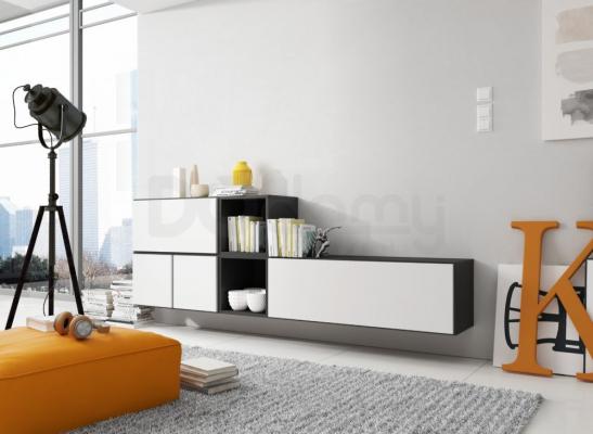 Стенка CAMA ROCO 9 Черный/Белый, фото 1