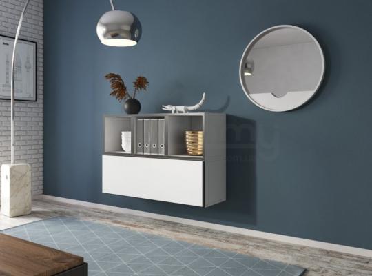 Стінка CAMA ROCO 12 білий/чорний/білий, фото 1