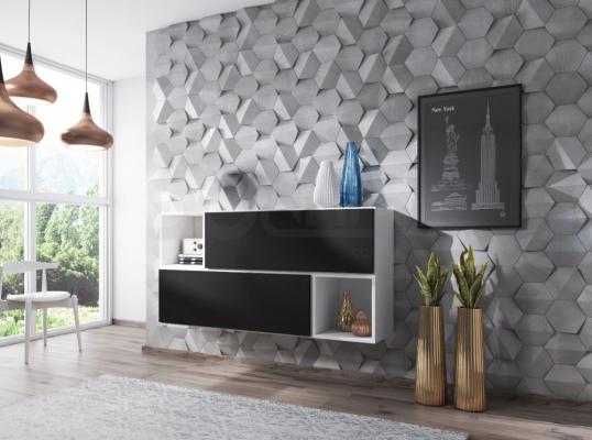 Стінка CAMA ROCO 14 білий/чорний, фото 1