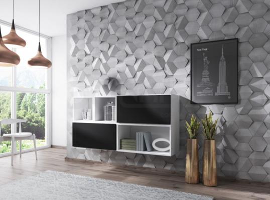 Стінка CAMA ROCO 15 білий/чорний, фото 1