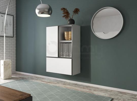 Стінка CAMA ROCO 17 білий/чорний/білий, фото 1