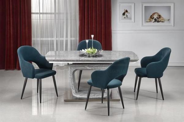 Стол HALMAR ARTEMON раскладной пепельный мрамор, фото 1