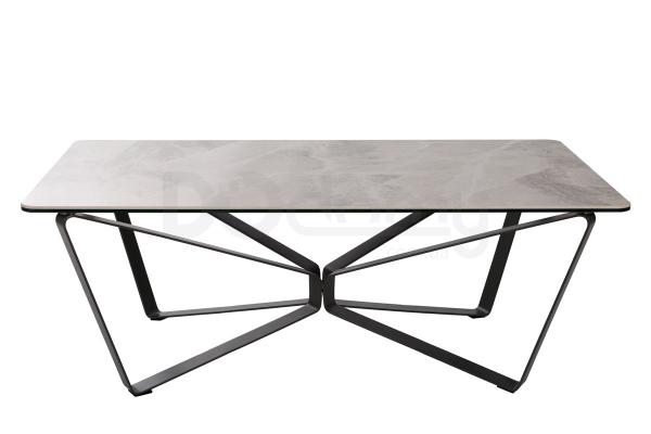 Стол журнальный Nicolas Luton 4760С 125 керамика (светло-серый глянец), фото 1