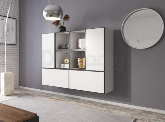 Стінка CAMA ROCO 19 білий/чорний/білий, фото 1