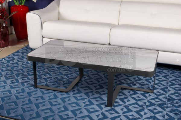 Стол журнальный Nicolas Sheffield керамика (светло-серый глянец), фото 1