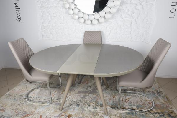 Стіл Nicolas Austin HT2398 (120/160 * 120 * 76) кераміка мокко, фото 2