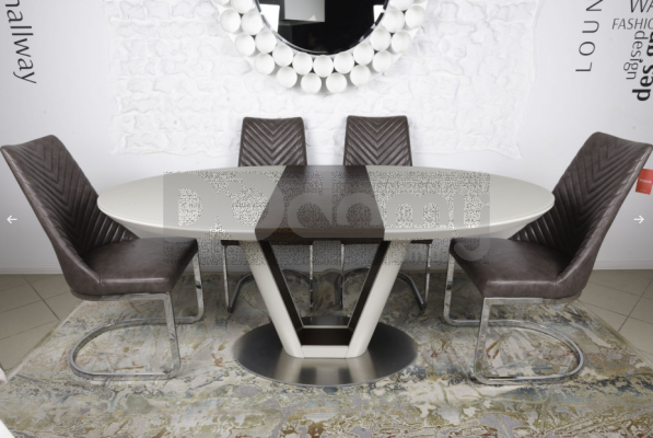 Стіл Nicolas Denver HT2400 140 капучіно / венге, фото 1