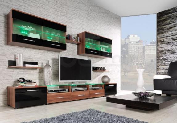 Стінка CAMA I Слива/чорний, фото 1