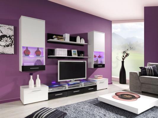 Стенка CAMA II Белый/Белый/Черный, фото 1