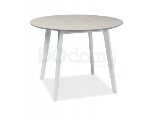 Стіл SIGNAL Mosso II 90X90 дуб білений/білий, фото 1