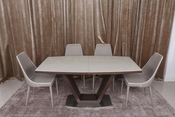 Стіл Nicolas Detroit HT2135 160 крем / венге, фото 1