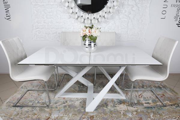 Стіл Nicolas Fleetwood 4635L білий скло сатин, фото 1