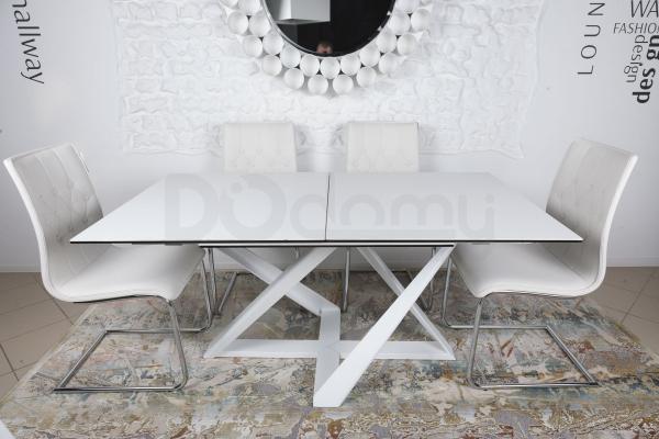 Стіл Nicolas Fleetwood 4635L білий скло сатин, фото 3