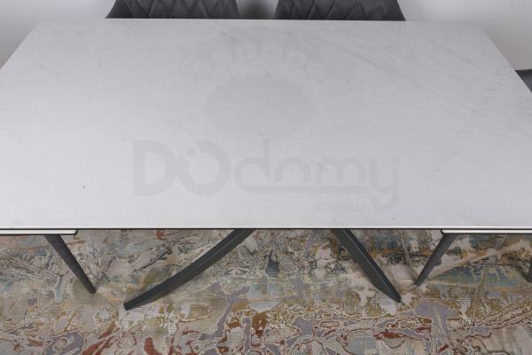 Стіл Nicolas Lincoln 4626L (160/240 * 90) кераміка білий глянець, фото 4