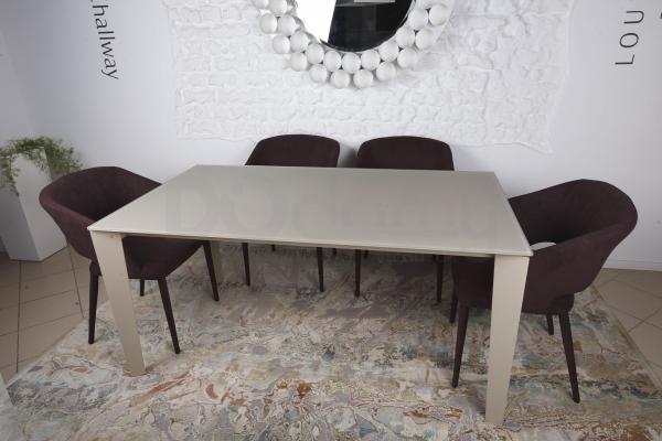 Стіл Nicolas Liverpool 4622L 160 скло капучино, фото 1