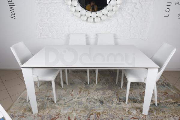 Стіл Nicolas Liverpool кераміка 140 / 230см білий глянець, фото 4