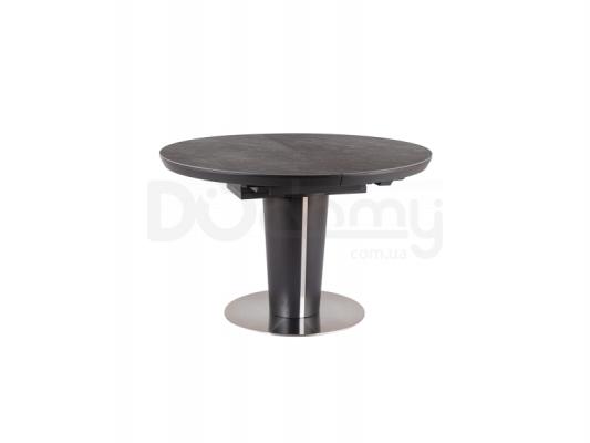 Стол Signal Orbit Ceramic 120(160)x120 Серый мрамор/Антрацит, фото 1