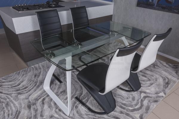 Стол Nicolas London 4558L (160/240*90*75) прозрачный, фото 1