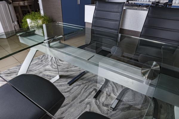 Стол Nicolas London 4558L (160/240*90*75) прозрачный, фото 2