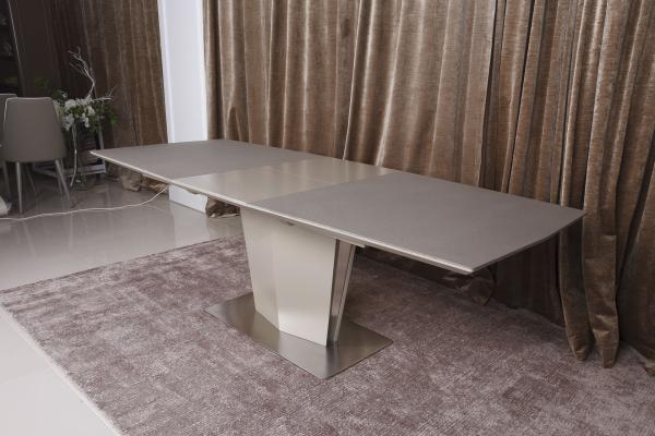 Стіл Nicolas Michigan HT2368 (180/230 * 95) склокераміка мокко / пудра, фото 6