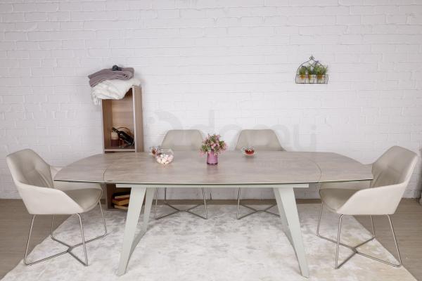 Стіл Nicolas Calgary HT93005 (160/230 * 90) кераміка бежевий, фото 2