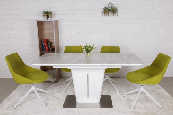 Стол Nicolas Alabama HT2695 (120/160*80) керамика белый, фото 5