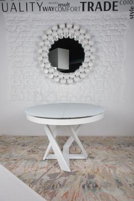 Стол Nicolas EDINBURH 4710 (110/155*110*75) белый, фото 4