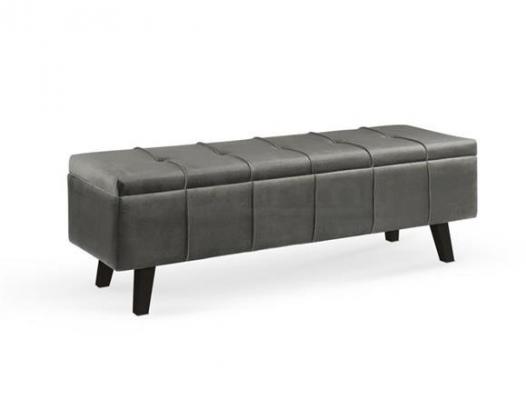 Скамейка HALMAR MASSIMO темно-пепельный бархат, фото 1