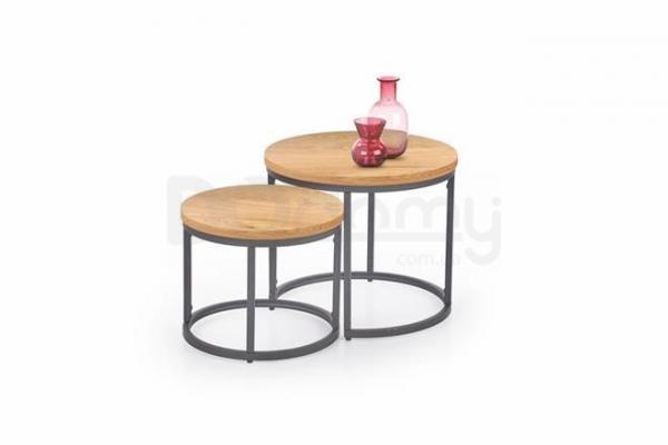 Журнальный столик HALMAR комплект OREO дуб золотой, фото 1