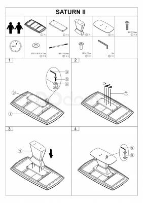 Стіл SIGNAL Saturn II Ceramic 160(210)X90 Ефект мармуру/білий матовий, фото 3