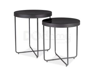 Комплект SIGNAL журнальних Столиків Atena чорний/чорний, фото 1