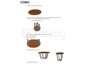 Журнальный столик Signal Cono C Дуб/Черный, фото 2