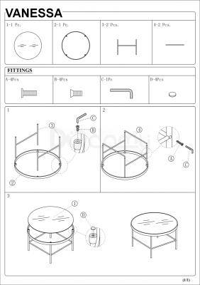 Журнальный столик Signal Vanessa Серый/Черный, фото 2