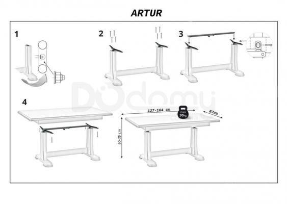 Стол трансформер Signal Artur Дуб Ольха, фото 2