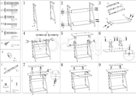 Стол компьютерный Signal B-07 Коричневый, фото 2