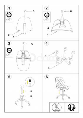 Офісний стілець SIGNAL Arizona Velvet Сірий, фото 2