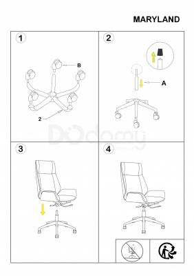 Офісний стілець SIGNAL Maryland чорний, фото 2