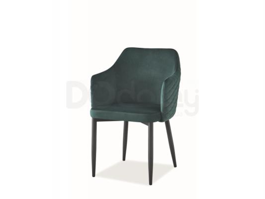Стілець SIGNAL Astor Velvet чорний/Зелений, фото 1