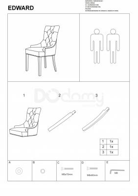 Стул Signal Edward Velvet Черный/Зеленый, фото 3
