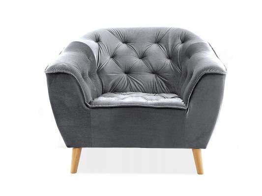 Кресло Signal Galaxy 1 Velvet Серый/Бук, фото 1