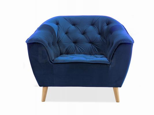 Крісло SIGNAL Galaxy 1 Velvet Синій/Бук, фото 1