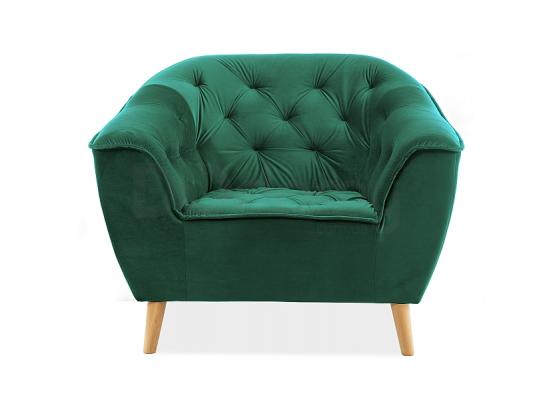 Крісло SIGNAL Galaxy 1 Velvet Зелений/Бук, фото 1