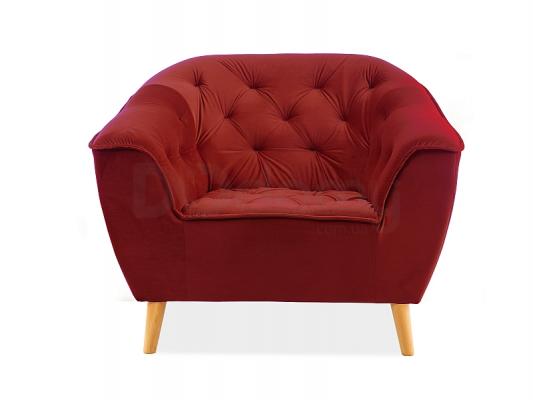 Крісло SIGNAL Galaxy 1 Velvet Бордо/Бук, фото 1