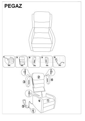 Кресло Signal Philips Velvet Серый, фото 3