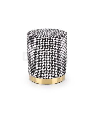 Пуф HALMAR ARUNA черный / белый / золотой, фото 1