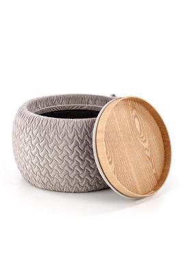 Пуф HALMAR BONO Светло-серый, фото 2